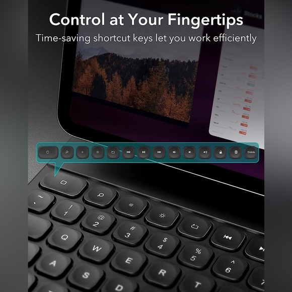 BNWB ESR IPad Pro 12.9 Magnetic Keyboard Case/BLACK - Picture 5 of 8